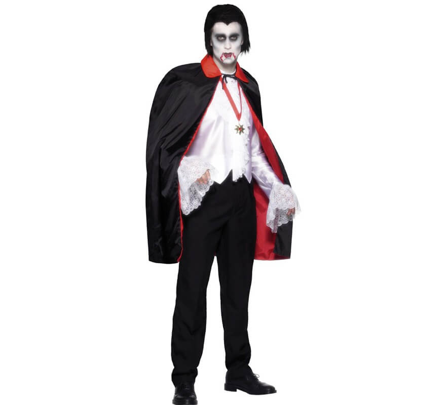 Schwarzer und roter Wendeumhang 112cm