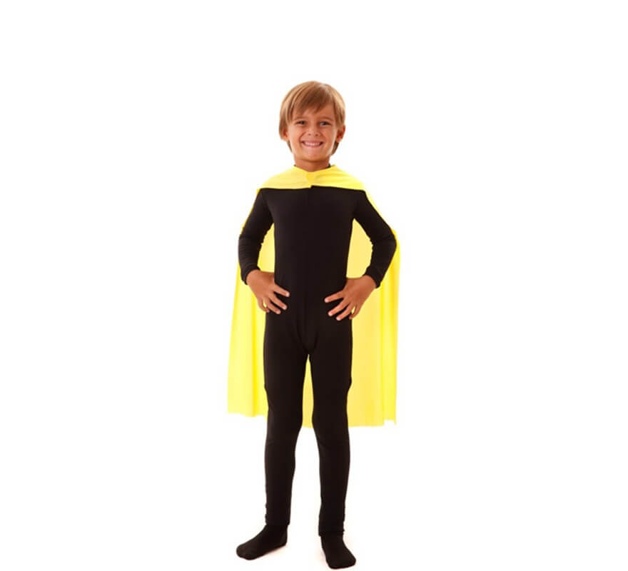 Capa Superhéroe Infantil Amarilla de 70 cm