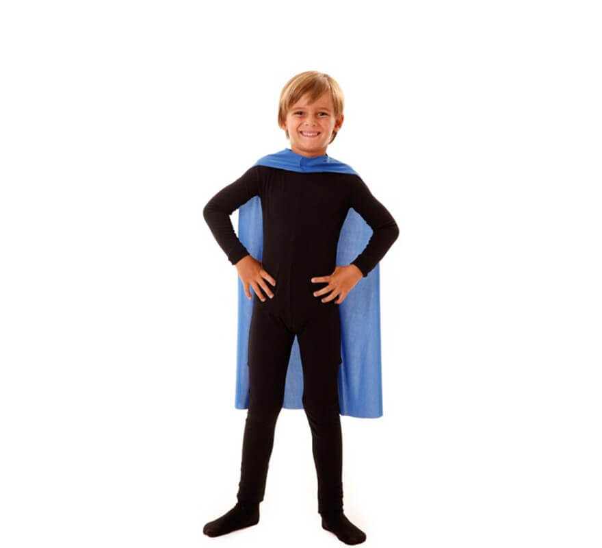 Capa Superhéroe Infantil Azul de 70 cm