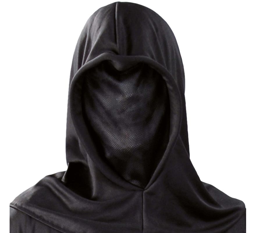 Black fabric hood for Halloween