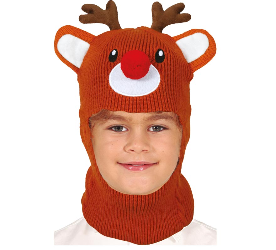 Capuz de rena infantil