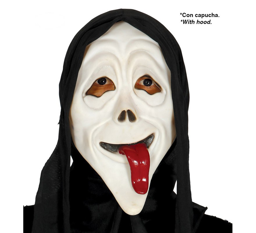 Careta de Fantasma Asesino con lengua y capucha