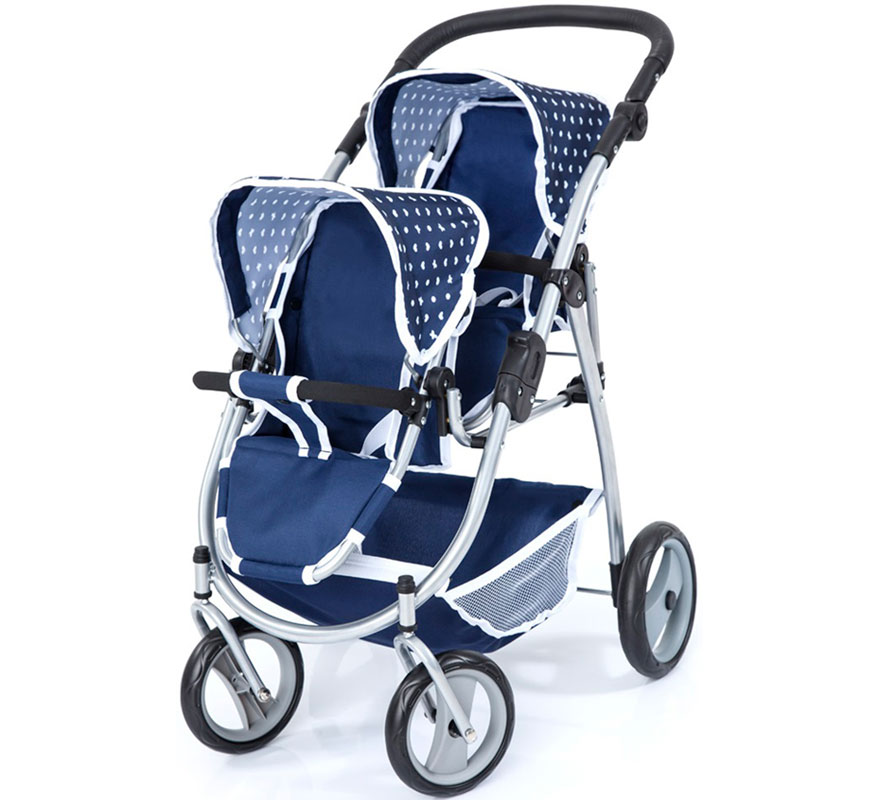 Carro de Muñecas Gemelar azul