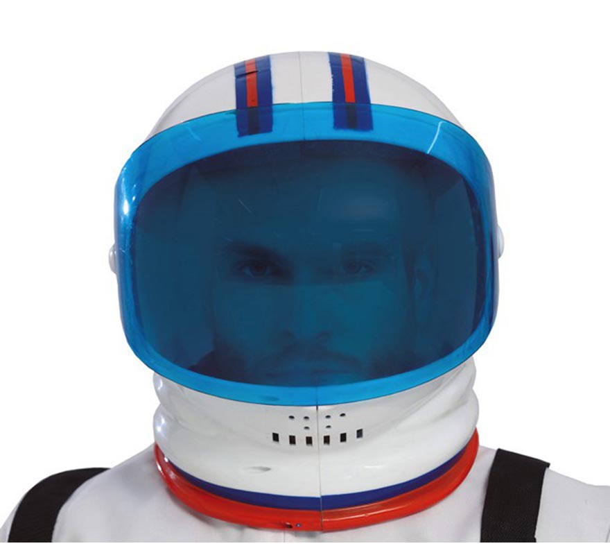 Casco de Astronauta Blanco y Azul
