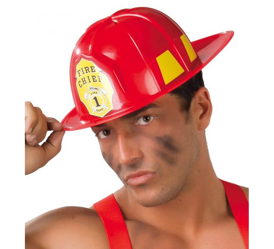 Casco de disfraz de bombero para niños