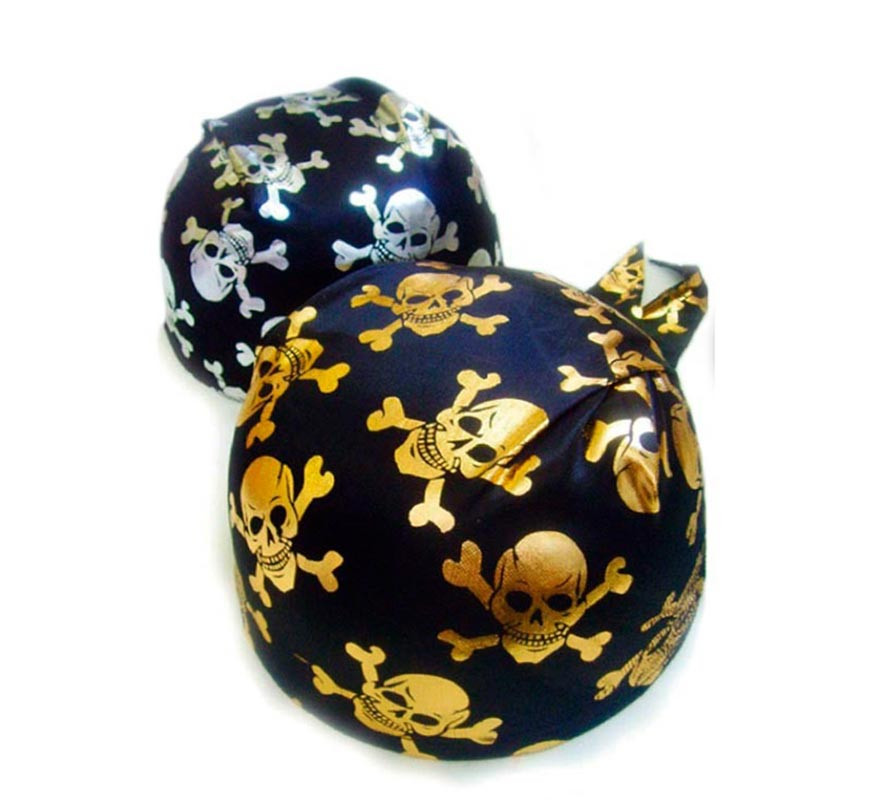 Gold and silver pirate cap assorted colors