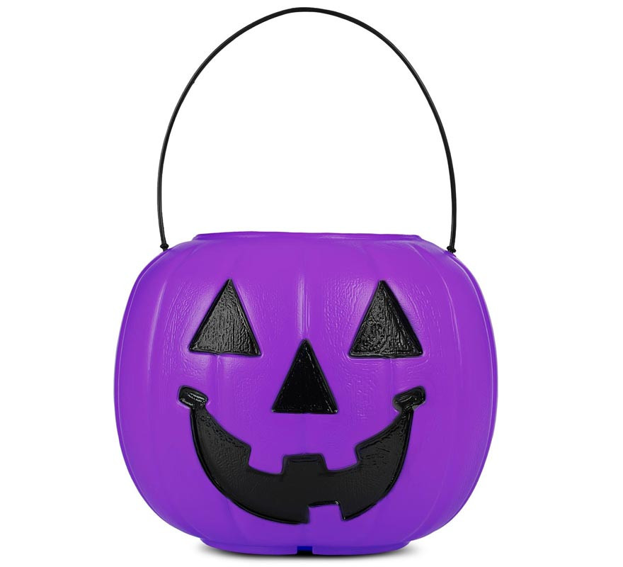 Purple pumpkin basket with handle 21.6x21.6x30.5 cm