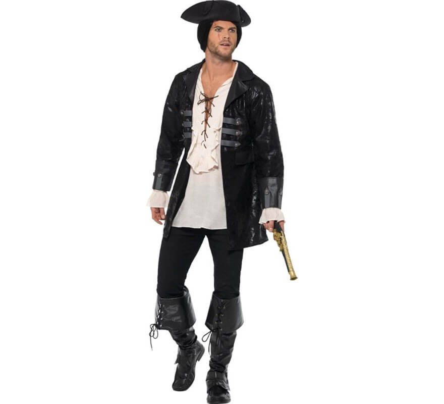 Veste de Bucanier Noire pour homme