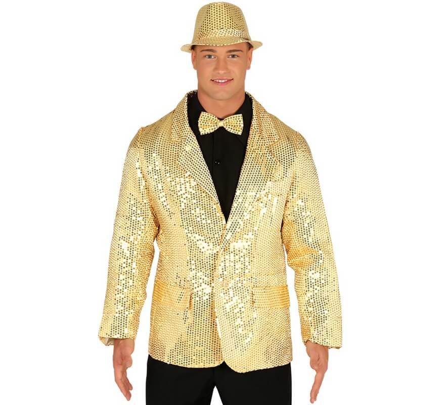 chaqueta dorada hombre