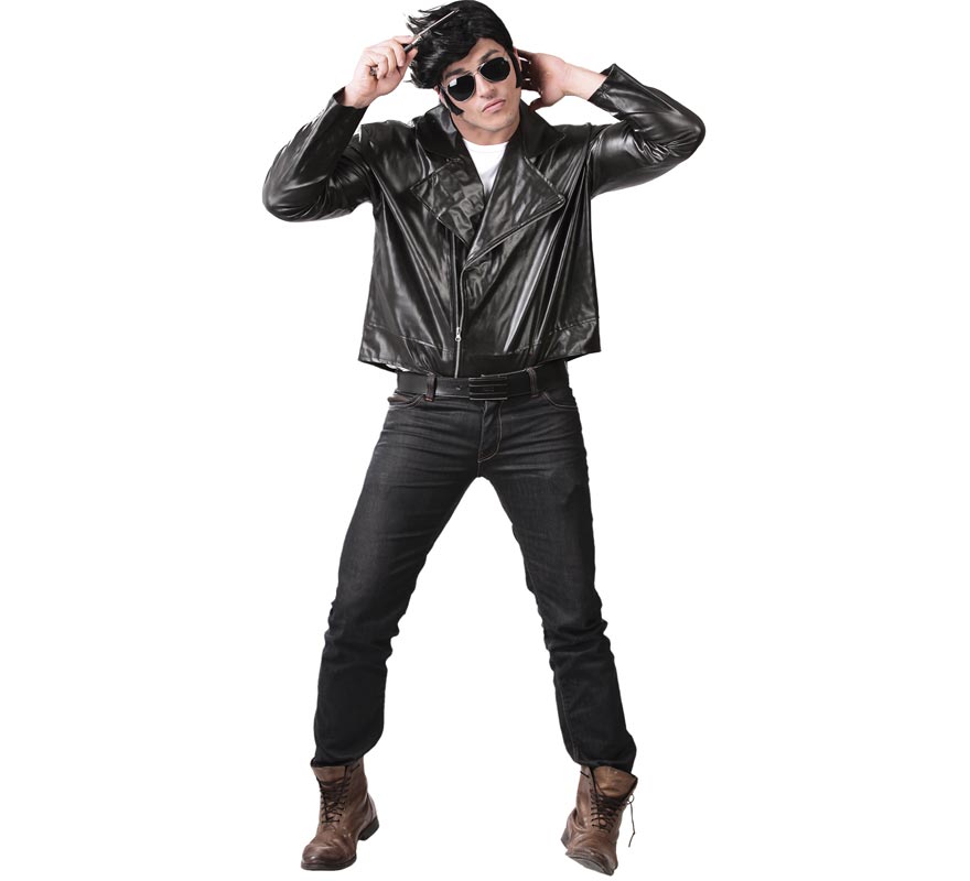 Black Biker or Rocker Jacket for men