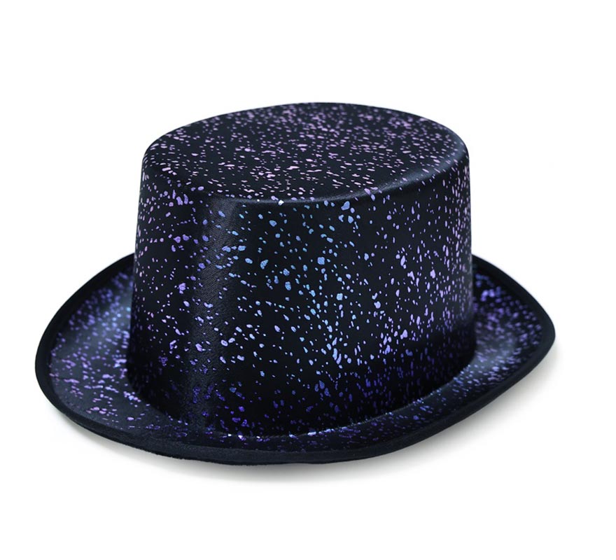 Adult Black Shiny Fancy Top Hat