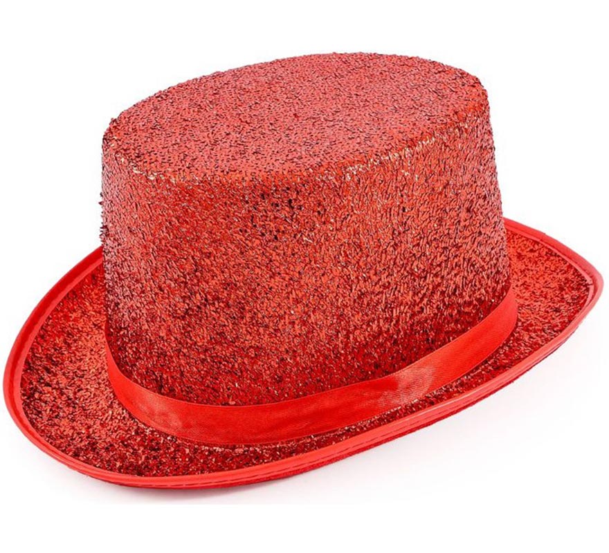 Chapeau haut de forme lamé de différentes couleurs