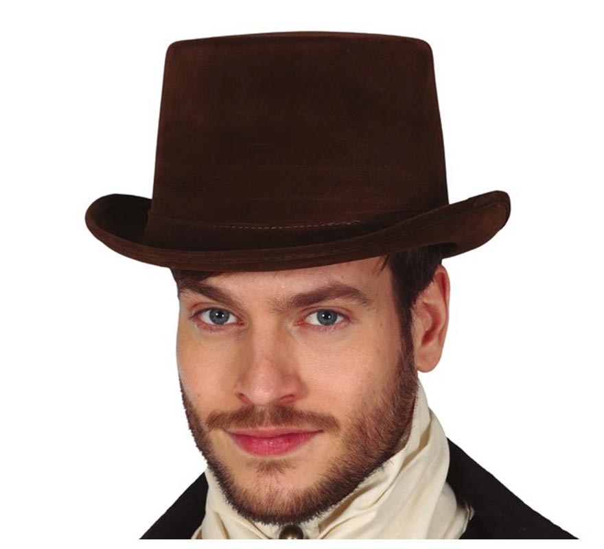 Elegant brown top hat