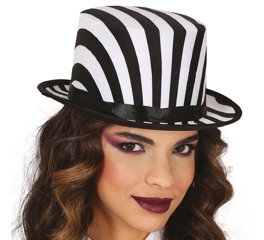 Top hat Black and white stripes