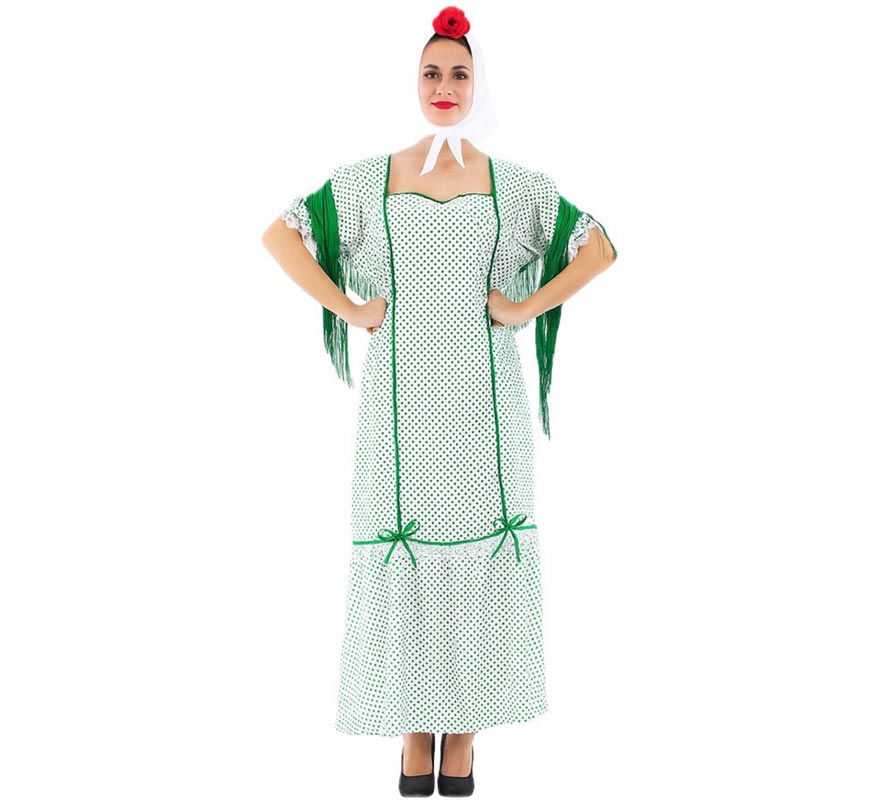 Fato de Chulapa Madrileña Verde para mulher