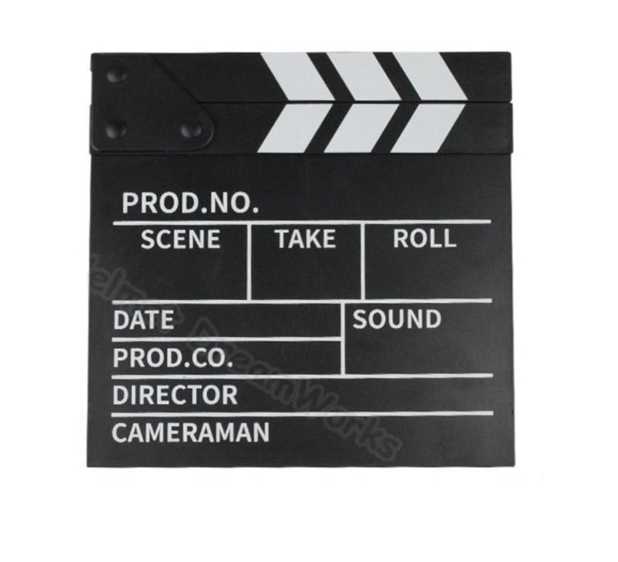 Claquete de diretor de filme plástico