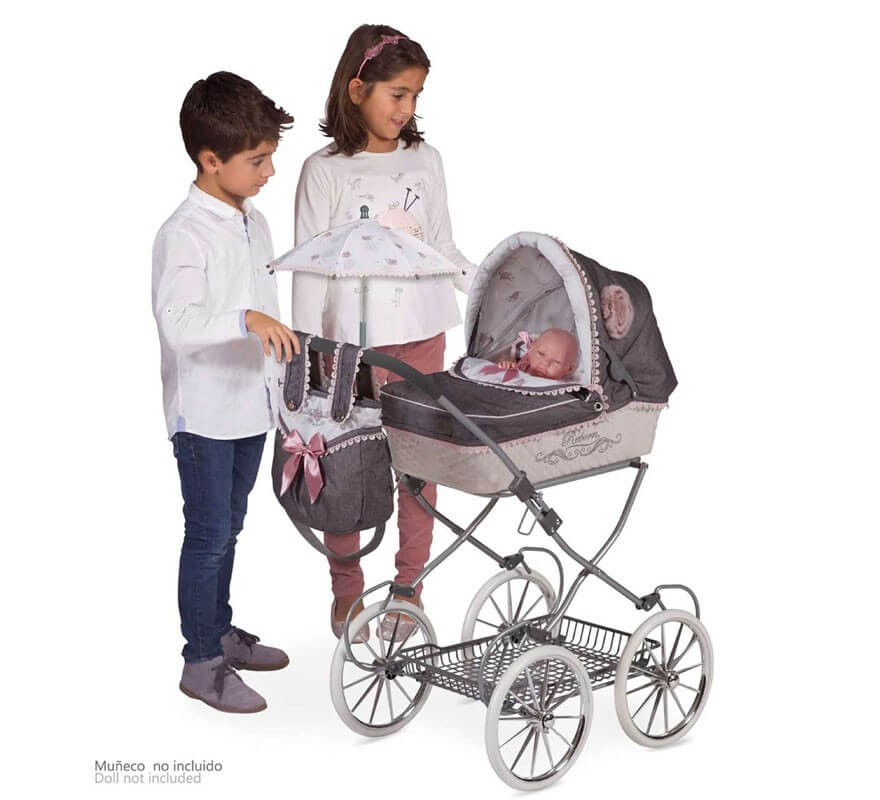 COCHE MUEÑECA REBORN PLEGABLE 81X42X68 CM CAPOTA REGULABLE COCHE MUEÑECA REBORN PLEGABLE 81X42X68 CM CAPOTA REGULABLE