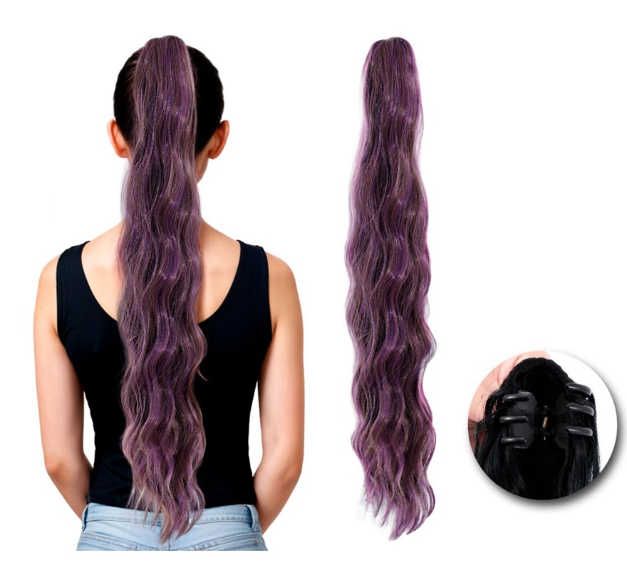 False ponytail with large clip in various colors