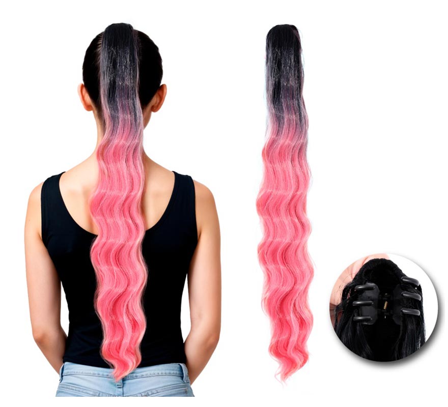 False ponytail with large clip in various colors