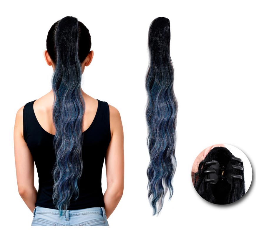 False ponytail with small clip in various colors