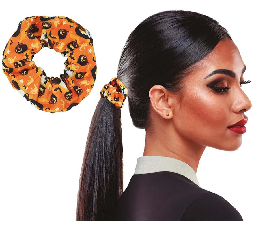 Orange Pumpkin Hair Tie