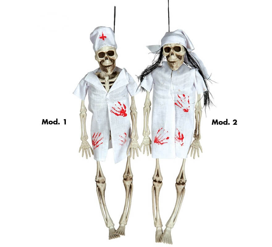 Colgante de Doctor o Enfermera esqueleto de 40 cm surtido
