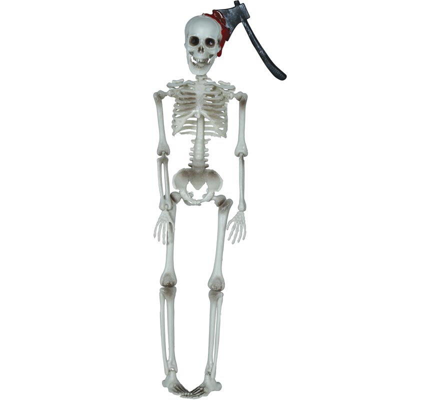Pingente de esqueleto de 40 cm com machado