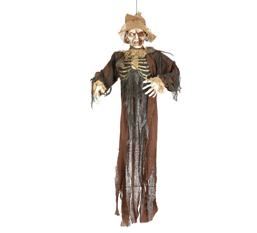 Colgante de Zombie o esqueleto con ratas de 150 cm