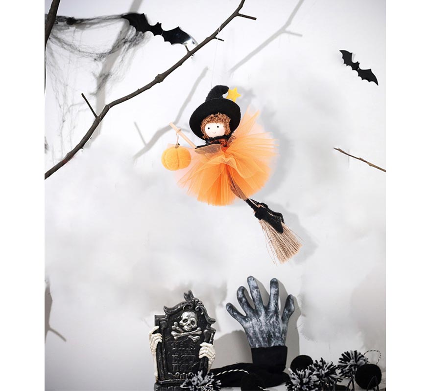 Flying Witch Doll Pendant 21 cm