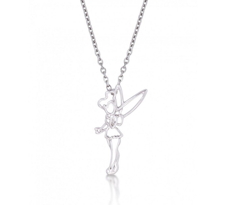 Disney Tinkerbell white gold pendant