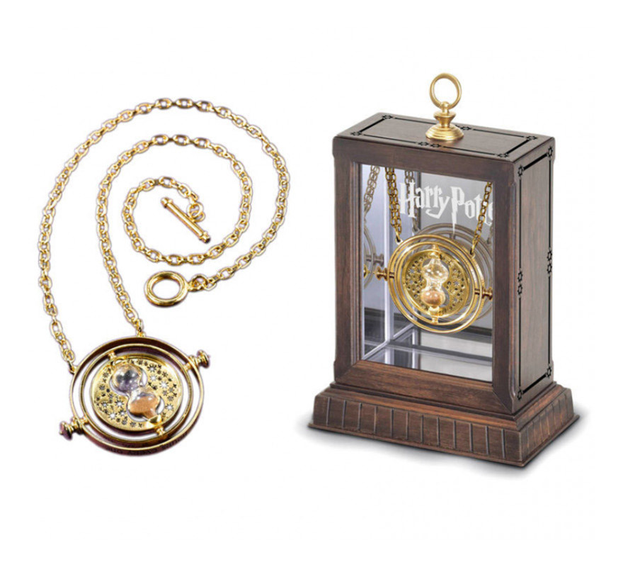 Time-Turner gold pendant on display Hermione Harry Potter