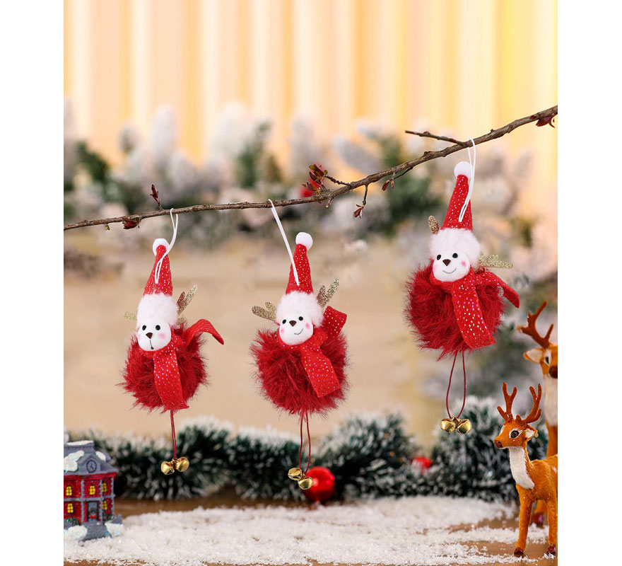 Colgante Reno con Campana surtidos de 16 cm