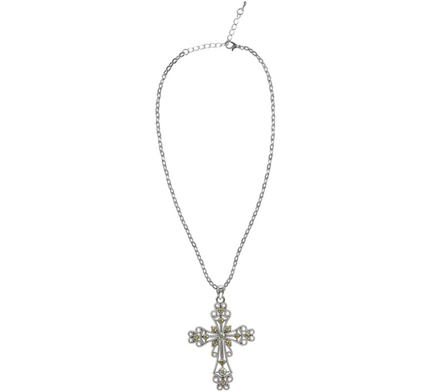 Rhinestone Cross Pendant Necklace