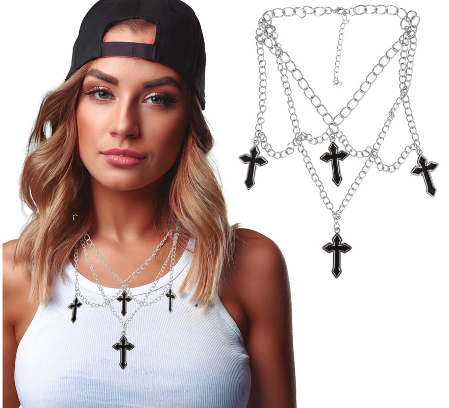 Collar de 4 Cruces Gótico
