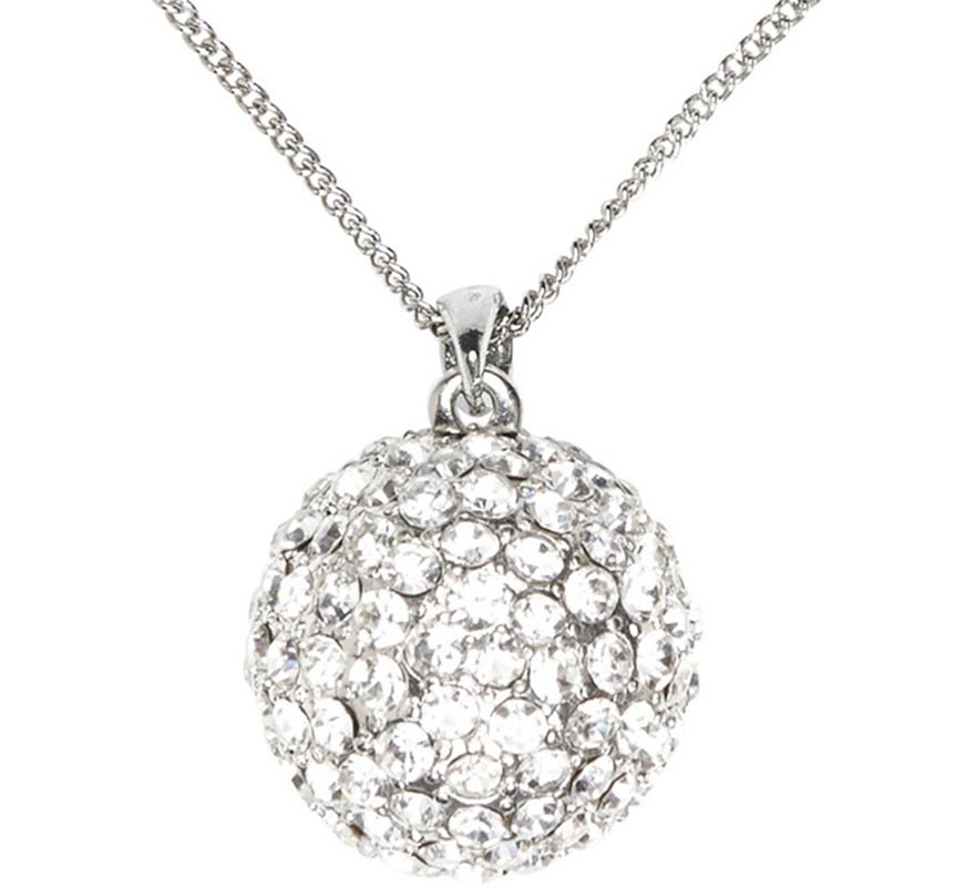 Colar de esfera de strass