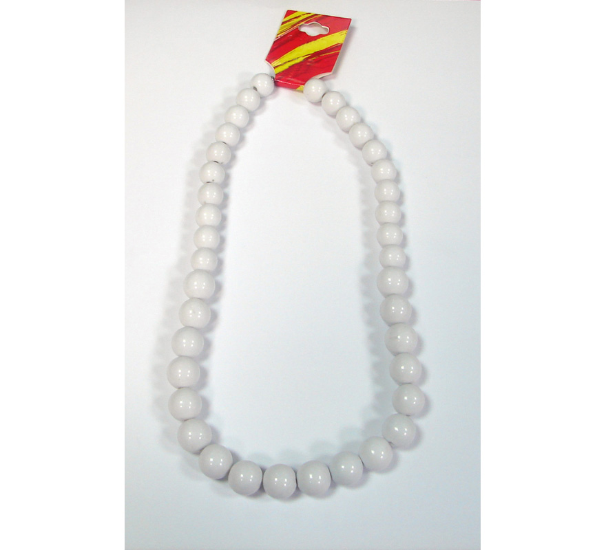 Collar de flamenca pequeño de 25 cm en color blanco