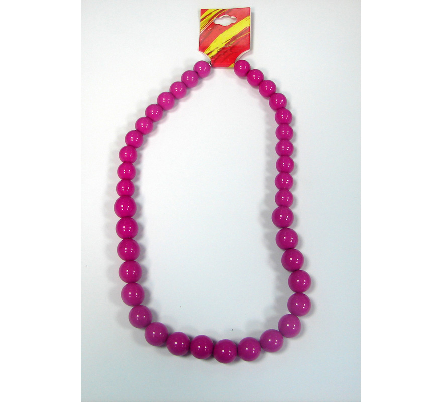 Collar de flamenca pequeño de 25 cm en color fucsia