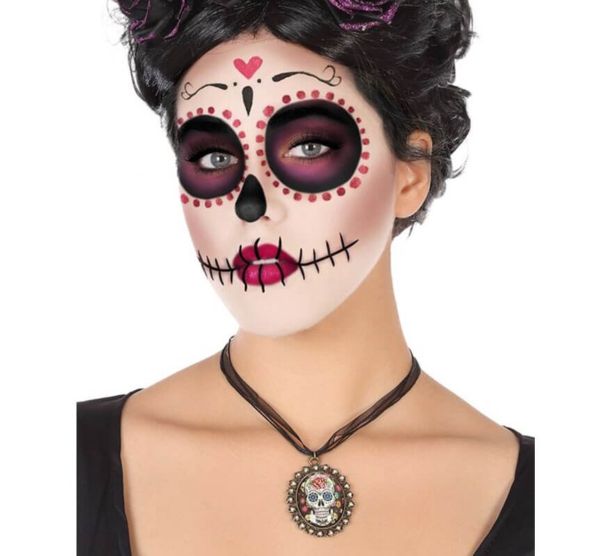 3 Day Of The Dead Colliers-Costume déguisement Halloween mort crâne adulte