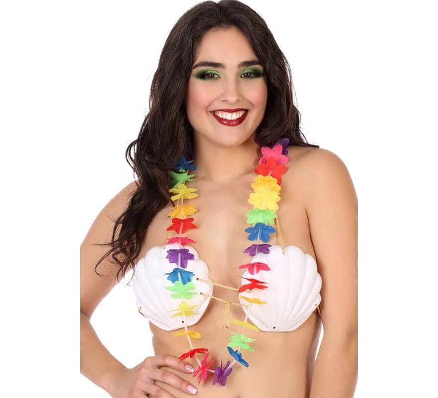 Bote de 25 Collares Hawaianos Multicolor
