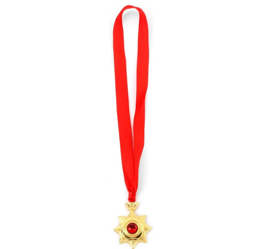 Red and Gold Vampire Medallion Necklace