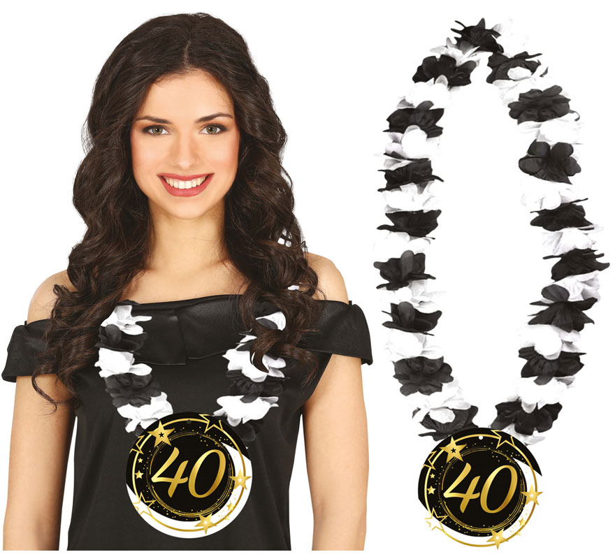 Colar Preto e Branco 40 Anos