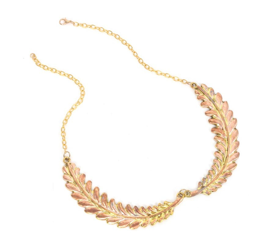 Golden Roman spike necklace