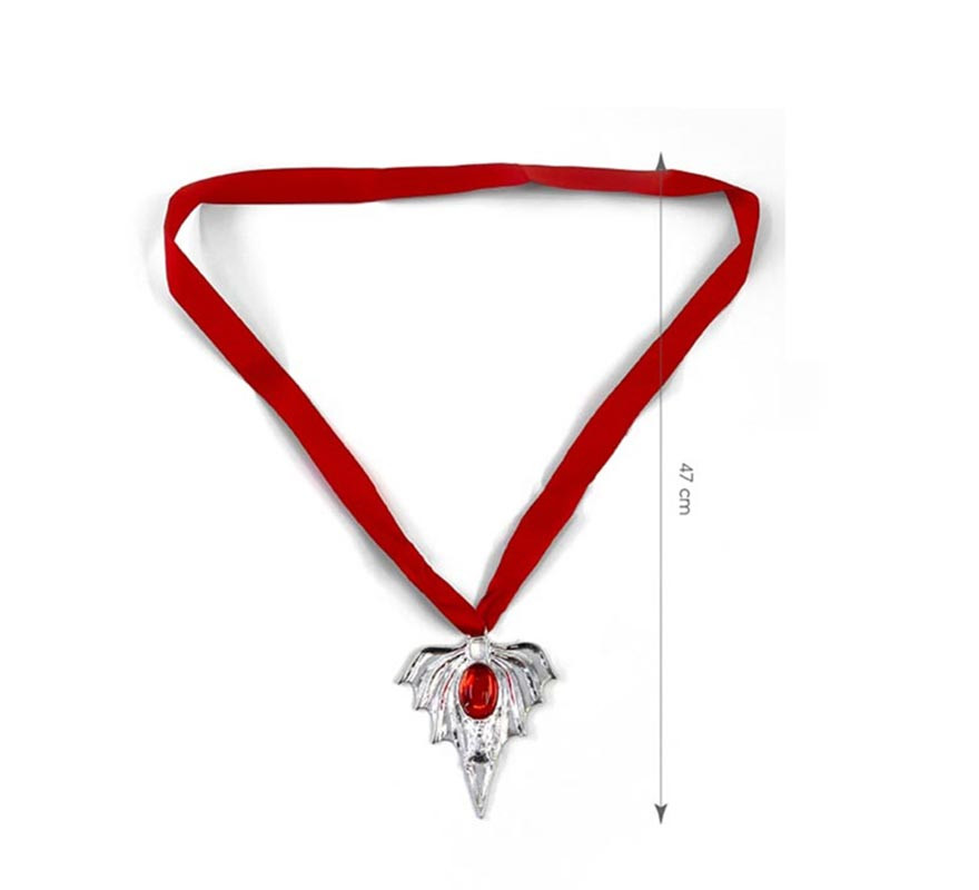 Vampire Necklace Silver Wings 47 cm