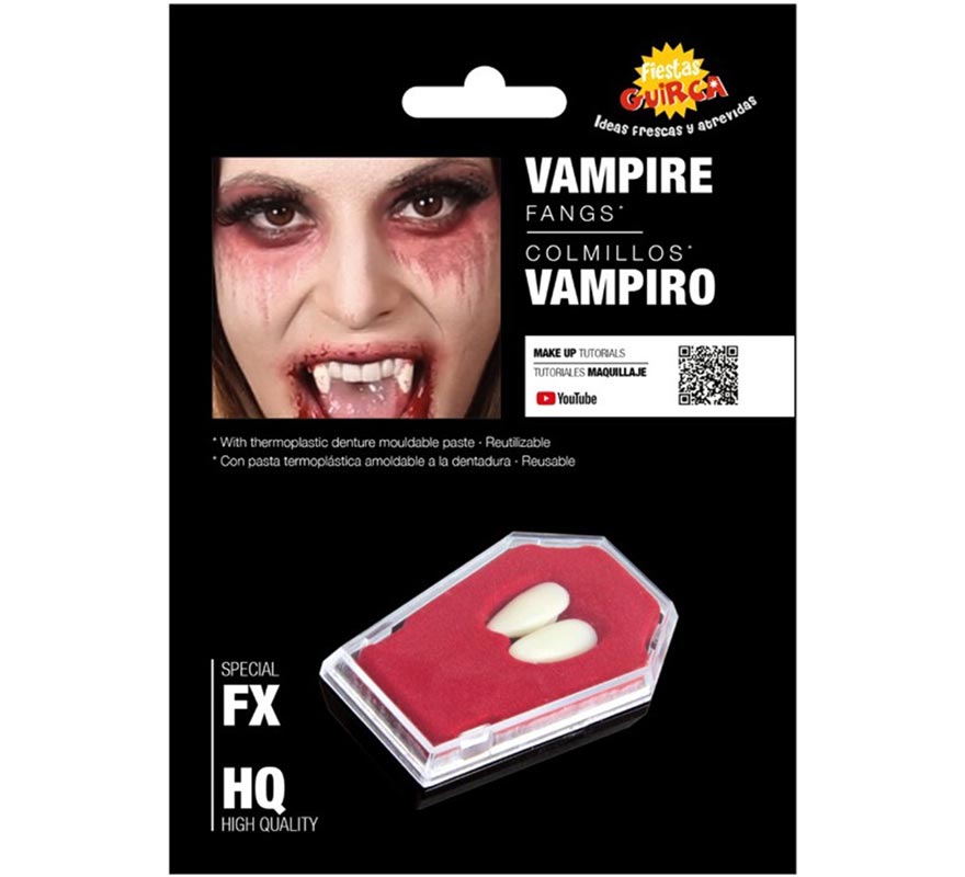 Medium Vampire Fangs with thermoplastic paste