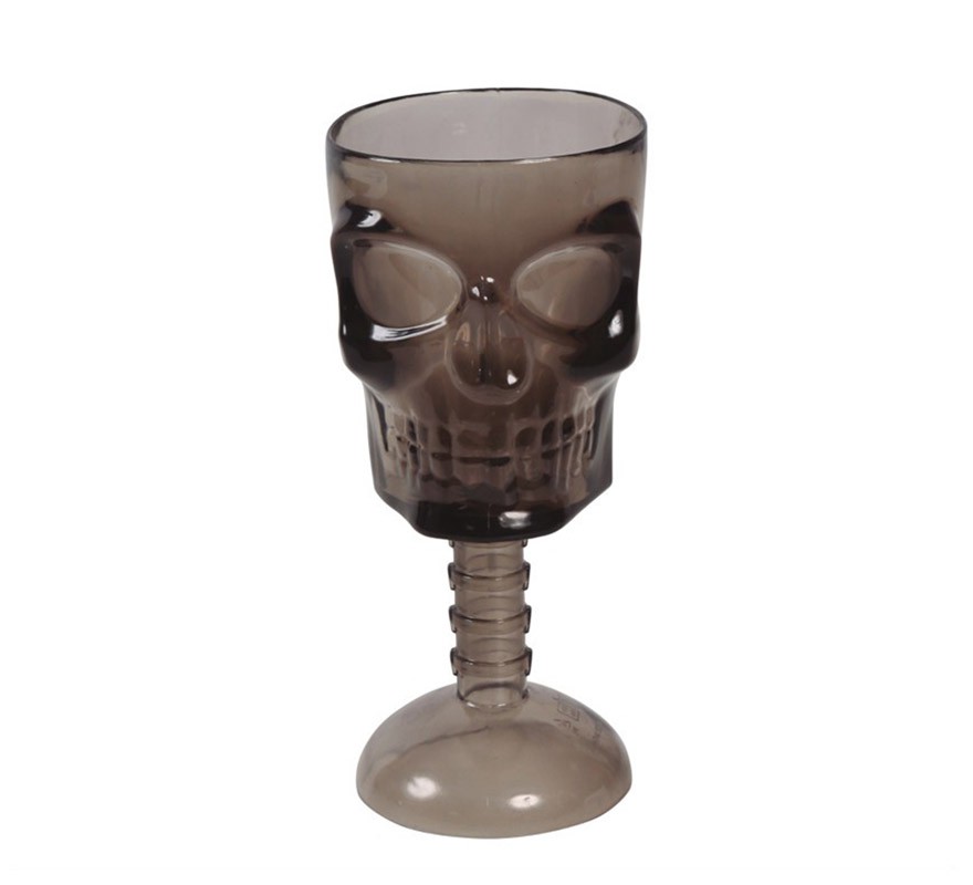 18cm Transparent Black Skull Cup