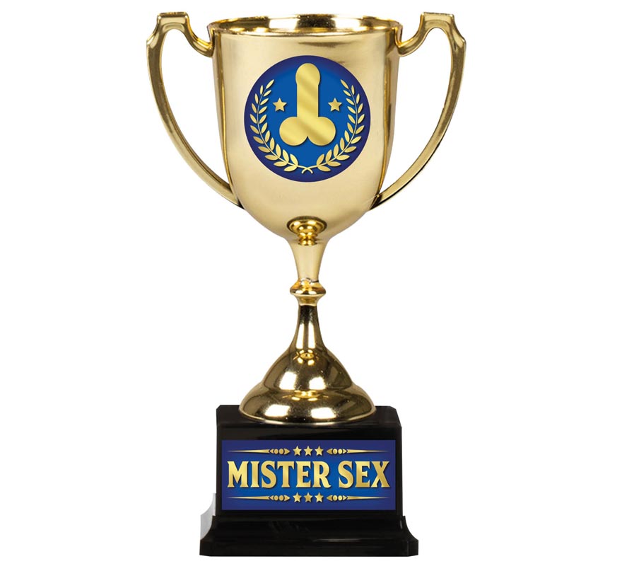 Gold and blue Mister Sex Cup 18 cm