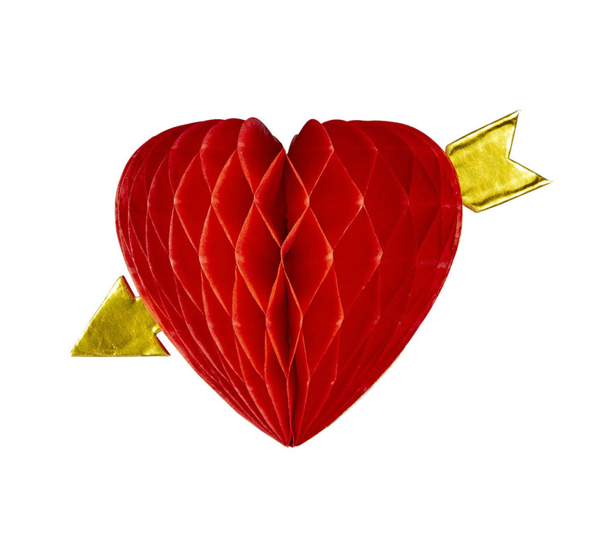 Corazón Flechado en Forma de Nido de Abeja de 13 cm/dm