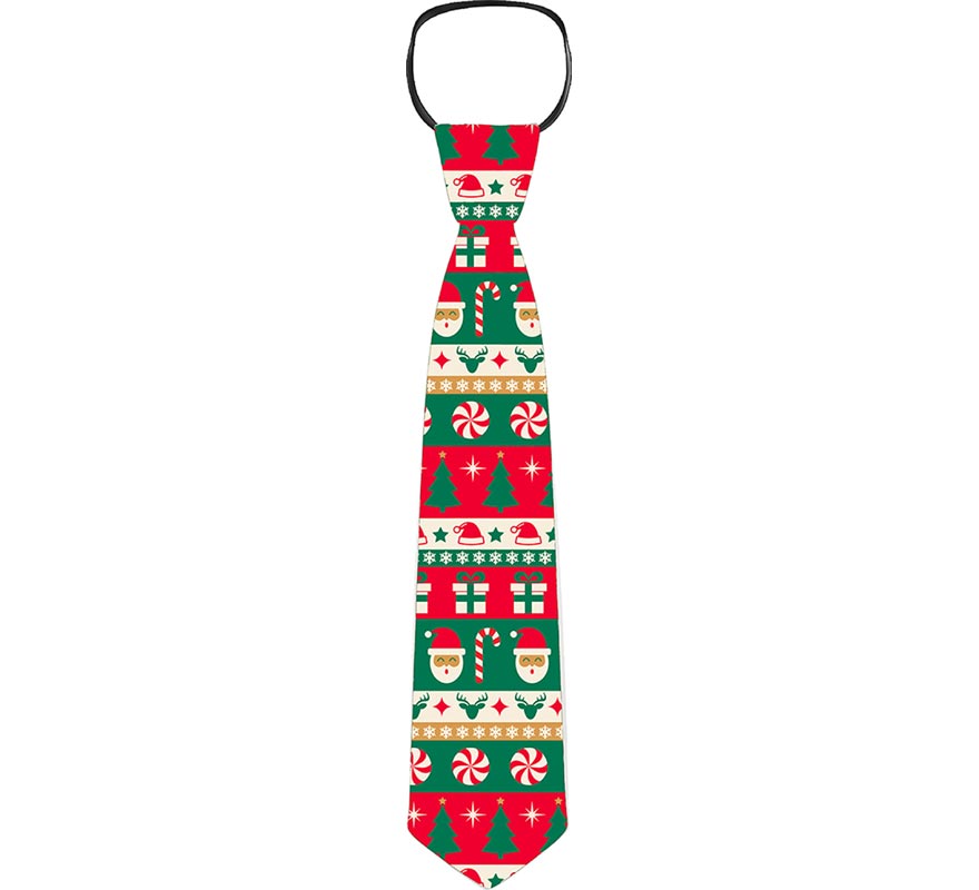 45cm Red and Green Candy Cane Tie