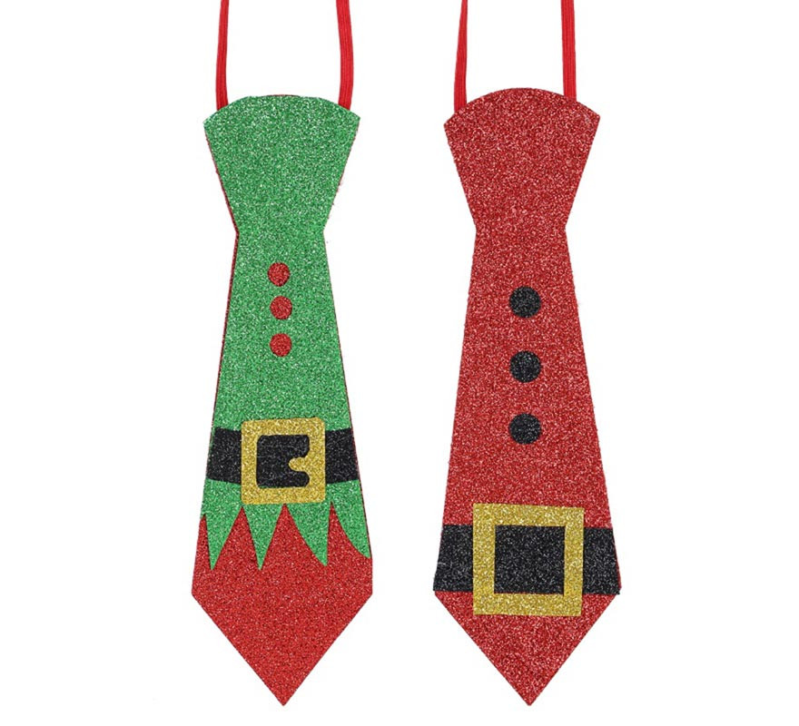 Santa Claus and Elf Belt Ties in assorted models of 8.5X24 cm