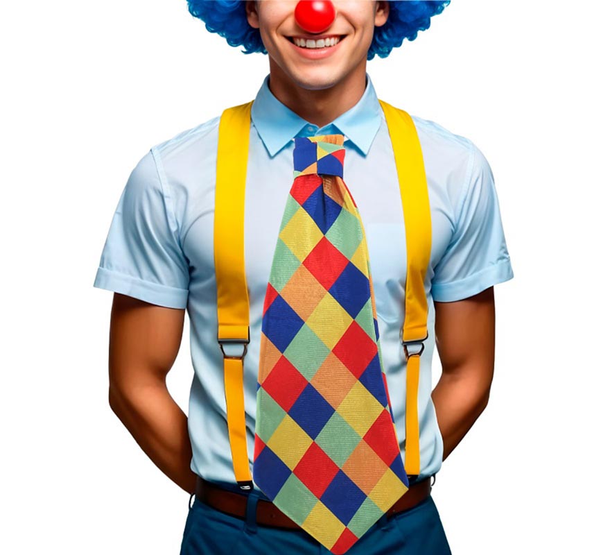 Corbata de Payaso rombos multicolor